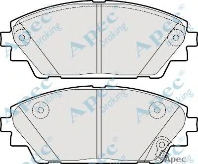 APEC BRAKING pad1968 -  Комплект тормозных колодок, дисковый тормоз